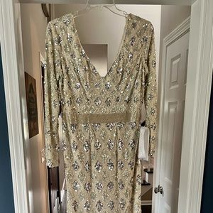 MacDuggal Beaded Nude Gown - NWT Size 12